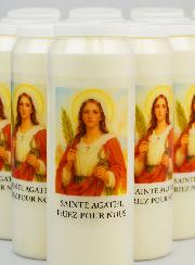 Juego de 20 velas de novena a Santa Ágata