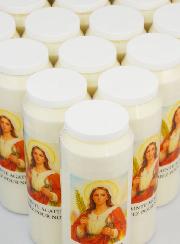 Juego de 20 velas de novena a Santa Ágata