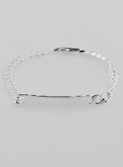 Pulsera Gourmette para hombre en Plata - Eslabón de 5 mm
