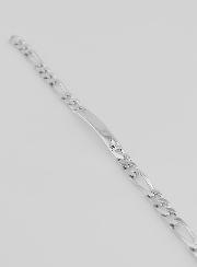 Pulsera Gourmette para hombre en Plata - Eslabón Figaro de 5 mm