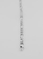 Pulsera Gourmette para hombre en Plata - Eslabón Figaro de 5 mm
