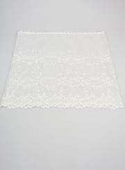 Velo Mantilla Bordado - Blanco