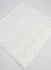 Velo Mantilla Bordado - Blanco