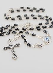 Rosario de la Medalla Milagrosa y Ex voto - Hematita