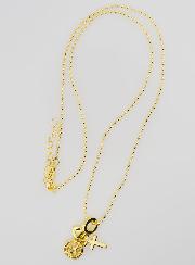 Collar religioso con 3 dijes - 40 cm