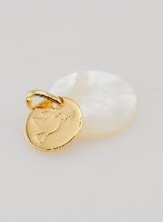 Medalla con ficha chapada en oro y nácar - Espíritu Santo