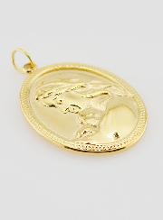 Medalla de la Virgen con el Niño Ovalada - 25 mm