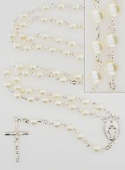 Rosario de la Medalla Milagrosa - Blanco Perlado