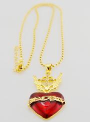 Collar Religioso Ex voto y Cruz - 40 cm