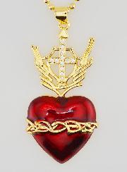 Collar Religioso Ex voto y Cruz - 40 cm