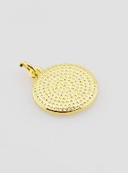 Medalla de cruz esmaltada - Turquesa