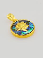 Medalla Rosa en Abulón - 14 mm