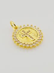 Medalla en forma de cruz dentada - 15 mm