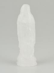 Estatua de Nuestra Señora de Lourdes en cristal de roca - 10 cm