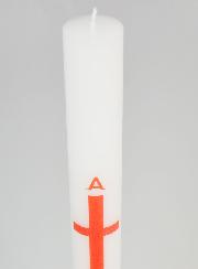Círio de Procissão Alpha Omega 40cm - Vermelho