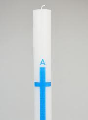 Círio de Procissão Alpha Omega 40cm - Azul