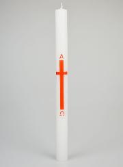 Cirio de procesión Alfa Omega de 34 cm – Rojo