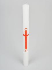 Cirio de procesión Alfa Omega de 34 cm – Rojo