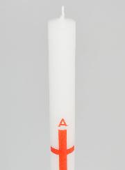 Cirio de procesión Alfa Omega de 34 cm – Rojo