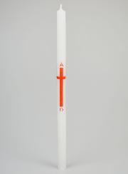 Círio de Procissão Alpha Omega 29cm - Vermelho