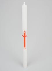 Círio de Procissão Alpha Omega 29cm - Vermelho