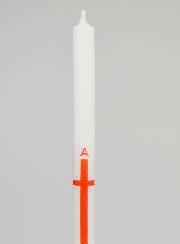 Círio de Procissão Alpha Omega 29cm - Vermelho