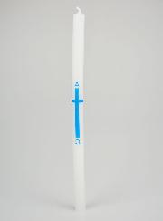 Círio de Procissão Alpha Omega 29cm - Azul