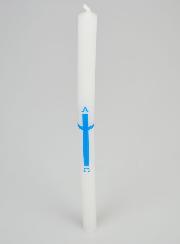 Círio de Procissão Alpha Omega 29cm - Azul