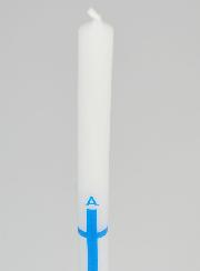Círio de Procissão Alpha Omega 29cm - Azul