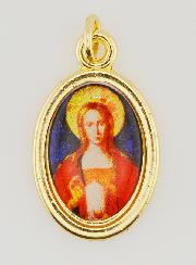 Medalla de Santa María Magdalena dorada - 25 mm