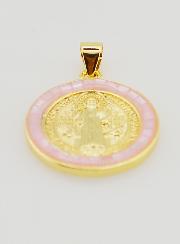 Medalla de San Benito - Borde Rosa