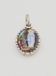 Medalla con borde retorcido de 15 mm - Nuestra Señora de Lourdes