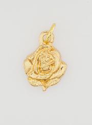 Medalla Rosa de 14 mm Dorada - Santa Rita