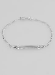 Pulsera de bautismo infantil en plata - 15 cm