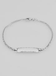 Pulsera Gourmette de bautismo infantil en plata - 16 cm