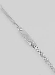 Pulsera Gourmette de bautismo infantil en plata - 16 cm
