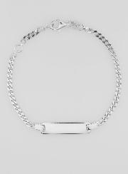 Pulsera Gourmette de bautismo infantil en plata - 16 cm