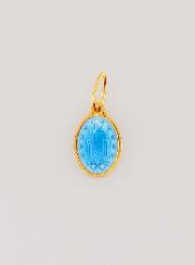 Medalla Milagrosa en plata dorada y esmalte - 10 mm