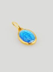 Medalla Milagrosa en plata dorada y esmalte - 10 mm