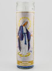 Vela de cristal - Virgen milagrosa y oración