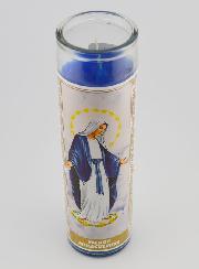 Vela de cristal - Virgen milagrosa y oración