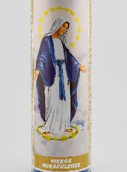 Vela de cristal - Virgen milagrosa y oración