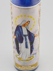 Vela de cristal - Virgen milagrosa y oración
