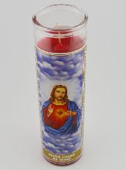 Vela de cristal - Sagrado Corazón de Jesús y Oración