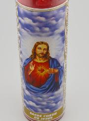 Vela de cristal - Sagrado Corazón de Jesús y Oración