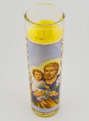 Vela de cristal - San José y Oración