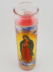 Vela de cristal - Nuestra Señora de Guadalupe y Oración