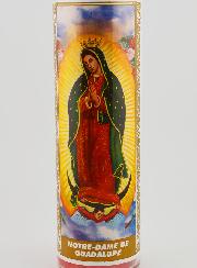 Vela de cristal - Nuestra Señora de Guadalupe y Oración