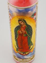 Vela de cristal - Nuestra Señora de Guadalupe y Oración