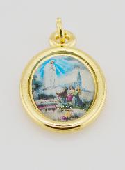 Medalla de Nuestra Señora de Fátima Dorada - 25 mm